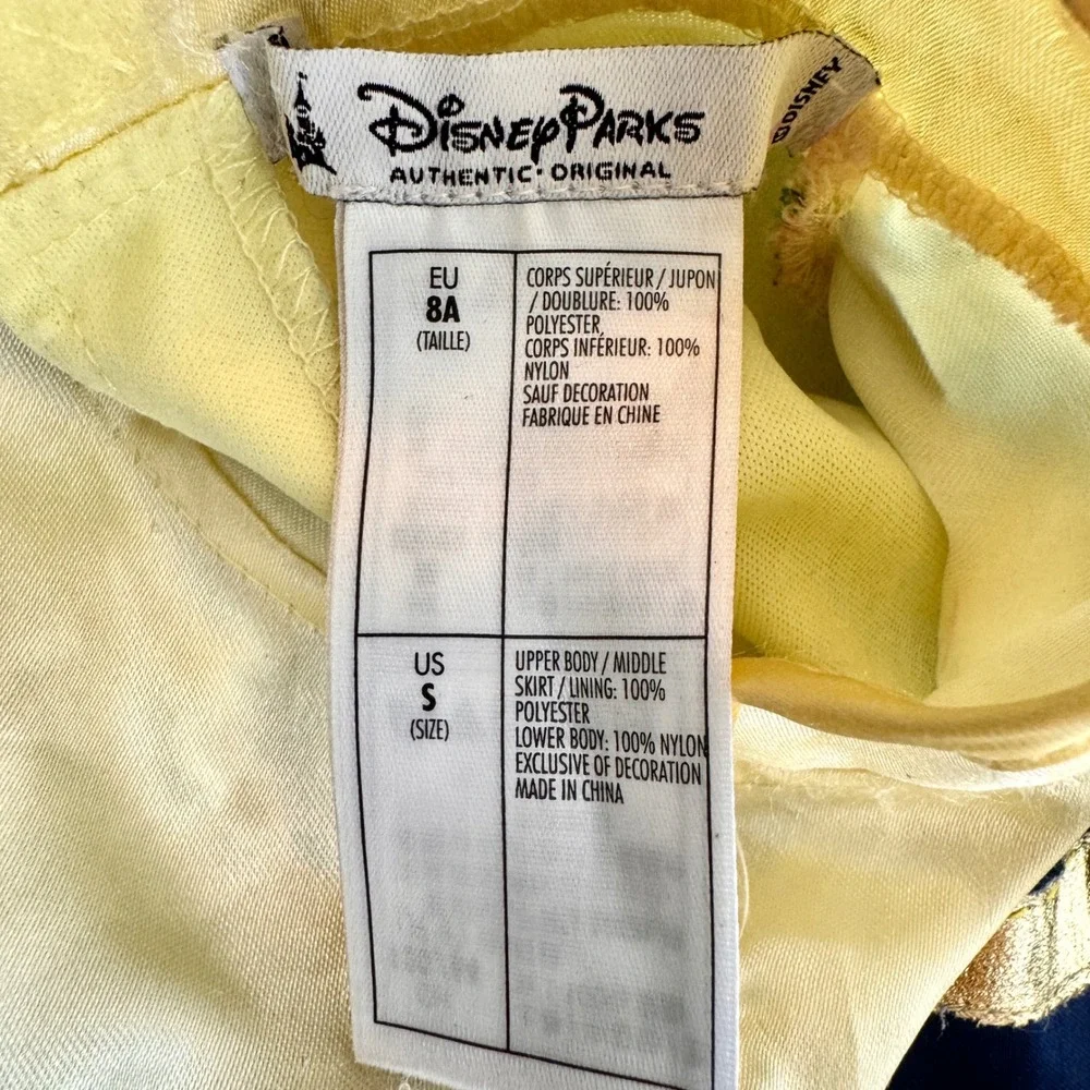 Disney Parks Frozen Fever Anna Costume Dress Sunflower Girls Size S 7-8 Teal - Picture 2 of 16